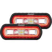 Load image into Gallery viewer, RIGID Industries 53122 RIGID SR-L Series Off-Road Spreader Pod, 3 Wire, Surface Mount, Red Halo, Pair