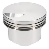 Piston Set, 4032, Flat Top, 4.530 Bore, 1.270 CD, 0.990 Pin, Set of 8.