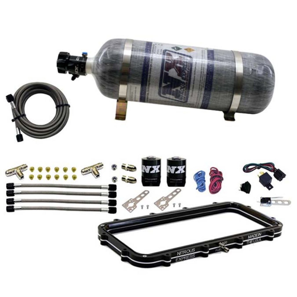 Nitrous Express Holley High Ram Plenum Plate System W/ 12Lb Bottle