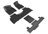 3D MAXpider KAGU Floor Mat; Black; 5 pc.; 2 pc. Front Row; 1 pc. 2nd Row; 2 pc. 3rd Row;