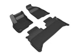 3D MAXpider KAGU Floor Mat; Black; 3 pc.; 2 pc. Front Row; 1 pc. 2nd Row;