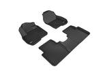 KAGU Floor Mat; Black; 3 pc.; 2 pc. Front Row; 1 pc. 2nd Row;  -  3D MAXpider L1HD08601509