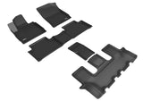 3D MAXpider KAGU Floor Mat; Black; 5 pc.; 2 pc. Front Row; 1 pc. 2nd Row; 2 pc. 3rd Row;