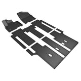 3D MAXpider KAGU Floor Mat; Black; 4 pc.; 2 pc. Front Row; 1 pc. 2nd Row; 1 pc. 3rd Row;