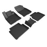 3D MAXpider KAGU Floor Mat; Black; 3 pc.; 2 pc. Front Row; 1 pc. 2nd Row;