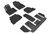 3D MAXpider KAGU Floor Mat; Black; 6 pc.; 2 pc. Front Row; 2 pc. 2nd Row; 3 pc. 3rd Row;