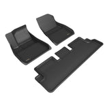 KAGU Floor Mat; Black; 3 pc.; 2 pc. Front Row; 1 pc. 2nd Row;  -  3D MAXpider L1TL02601509