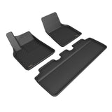 3D MAXpider KAGU Floor Mat; 3 pc.; 1st Row; 2nd Row; Black;