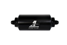 Load image into Gallery viewer, Aeromotive Filter, In-Line, 40-m Stainless Mesh Element, AN-06 Male, Bright-Dip Black, 2&quot; OD