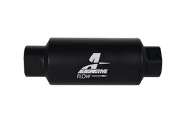 Aeromotive Filter, In-Line, 10-m Microglass Element, ORB-10 Port, Black Hard-Coat, Marine, 2
