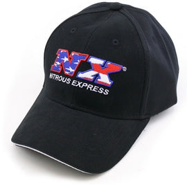 Nitrous Express Black Hat With Flag Nx Logo