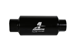 Aeromotive Filter, In-Line, 10-m Microglass Element, ORB-10 Port, Bright-Dip Black, 2