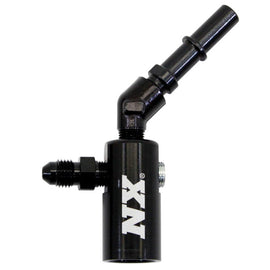 Nitrous Express 3/8-10Mm Late Model Billet Fuel Line Adapter, 45 Degree