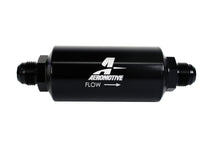Load image into Gallery viewer, Aeromotive Filter, In-Line, 40-m Stainless Mesh Element, AN-10 Male, Bright-Dip Black, 2&quot; OD