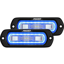 Load image into Gallery viewer, RIGID Industries 53221 RIGID SR-L Series Off-Road Spreader Pod, 3 Wire, Flush Mount, Blue Halo, Pair