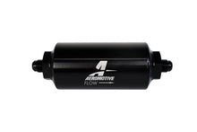 Load image into Gallery viewer, Aeromotive Filter, In-Line, 10-m Microglass Element, AN-06 Male, Bright-Dip Black, 2" OD