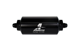 Aeromotive Filter, In-Line, 10-m Microglass Element, AN-06 Male, Bright-Dip Black, 2