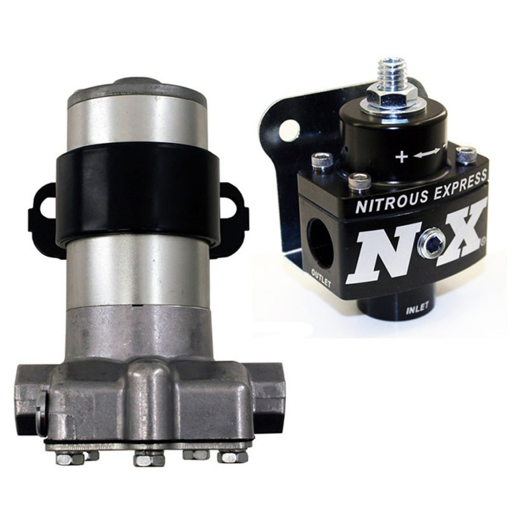 Nitrous Express Black Style Fuel Pump ANd Non Bypass Regulator Combo