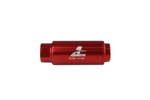 Load image into Gallery viewer, Aeromotive Filter, In-Line, 100-m Stainless Mesh Element, 3/8" NPT Port, Bright-Dip Red, SS Series, 1-1/4" OD
