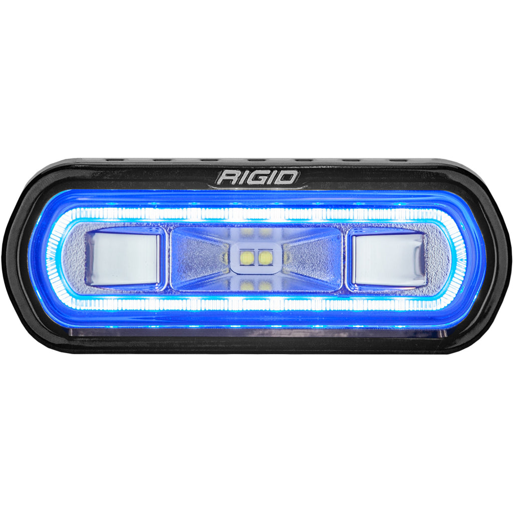 RIGID Industries 52101 RIGID SR-L Series Marine Spreader Pod, 2 Wire, Surface Mount, Black W/Blue Halo