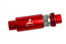 Load image into Gallery viewer, Aeromotive Filter, In-Line, 100-m Stainless Mesh Element, ORB-10 Port, Bright-Dip Red, 2&quot; OD