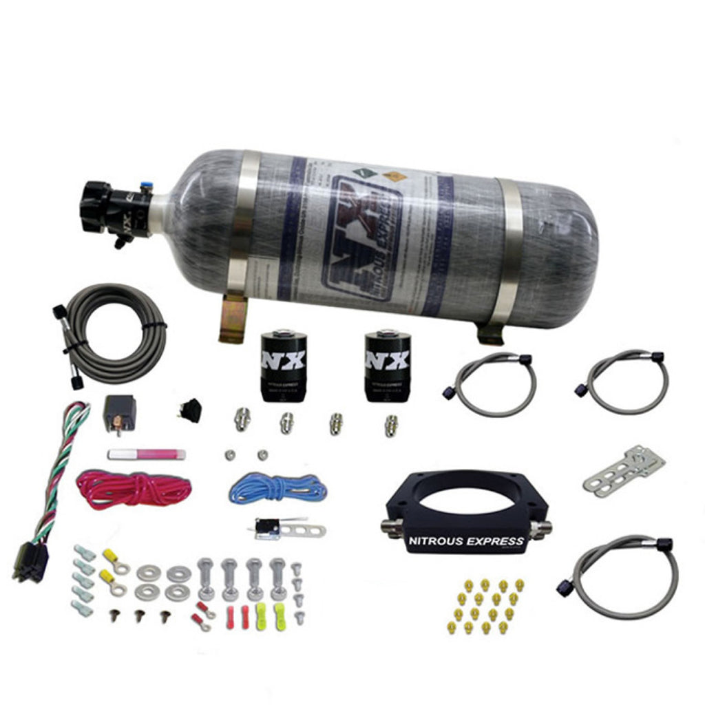 Nitrous Express Ls 90Mm Plate System (50-400Hp) W/ 12Lb Composite Bottle