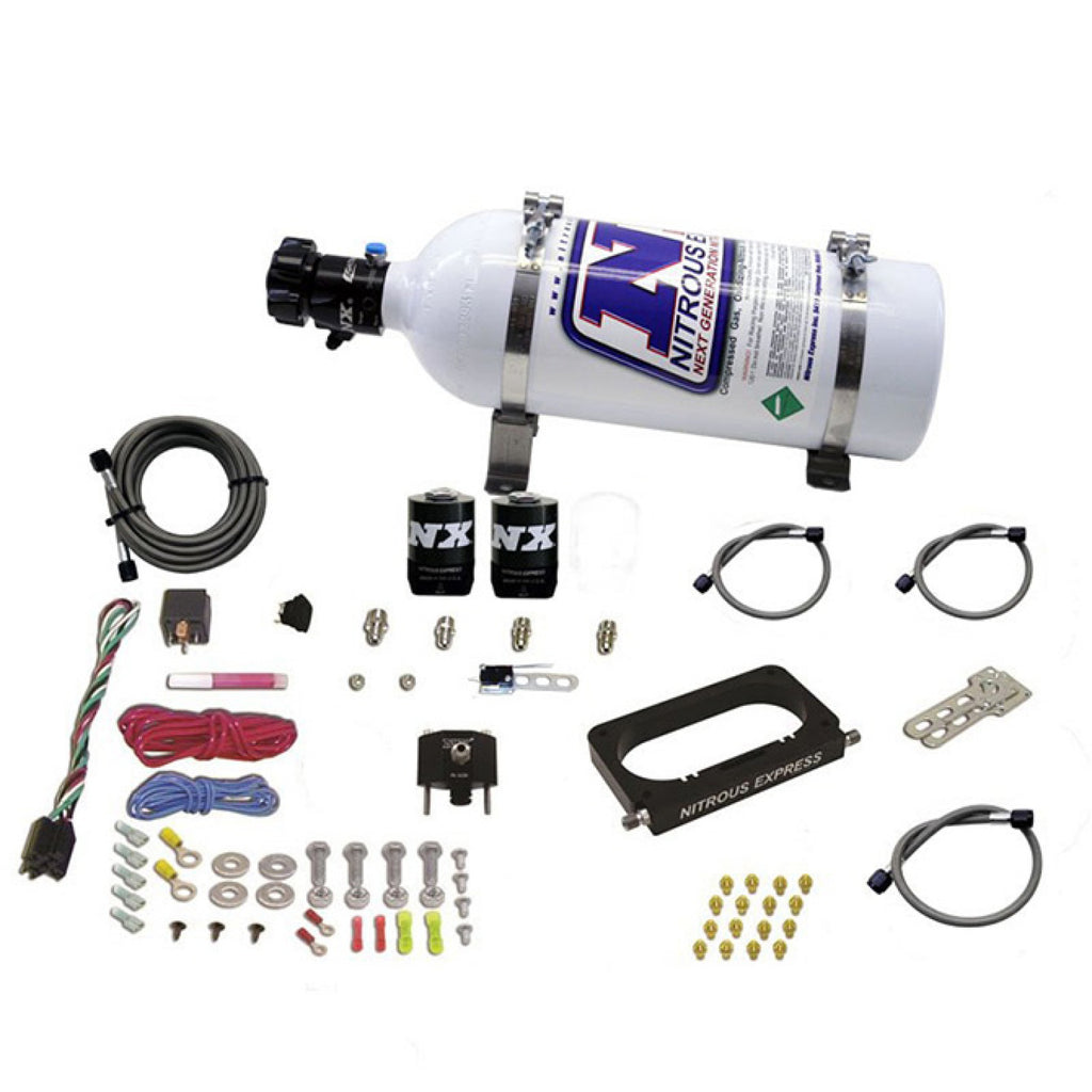 Nitrous Express Ford 4 Valve Nitrous Plate System (50-300Hp) With 5Lb Bottle