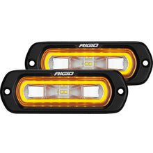 Load image into Gallery viewer, RIGID Industries 53223 RIGID SR-L Series Off-Road Spreader Pod, 3 Wire, Flush Mount, Amber Halo, Pair