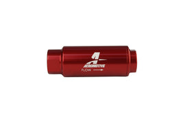 Aeromotive Filter, In-Line, 40-m Fabric Element, 3/8 “ NPT Port, Bright-Dip Red, SS Series, 1-1/4