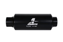 Load image into Gallery viewer, Aeromotive Filter, In-Line, 40-m Stainless Mesh Element, ORB-12 Port, Black Hard-Coat, Marine, 2-1/2&quot; OD