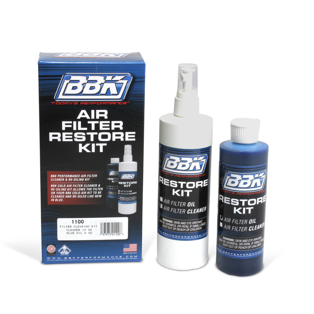 BBK Performance Air Filter Cleaner & Blue Re-Oiling Kit - Universal