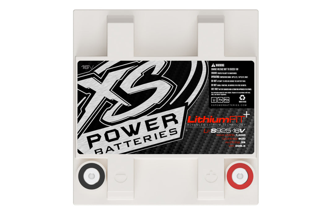 XS Power Batteries Lithium Racing 16V Batteries - Stud Adaptors/Terminal Bolts Included 1200 Max Amps